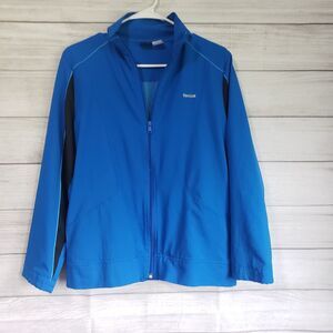 Reebok Jacket Womens Small Blue Zip Athletic Lightweight Running